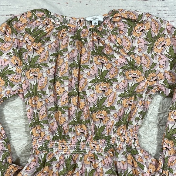 J.Crew x Liberty Art Smocked-waist mini dress in Butterfield Poppy Pattern - Picture 6 of 11